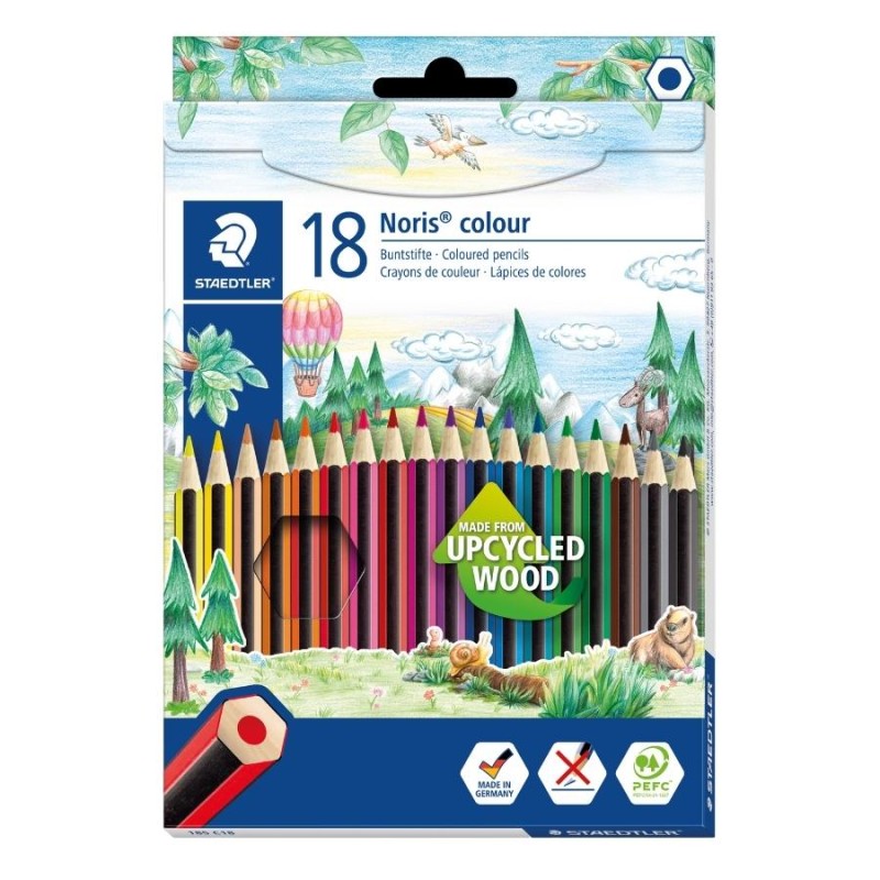 STAEDTLER® Buntstifte Noris®colour 185 · 18 Farben · Holzstifte